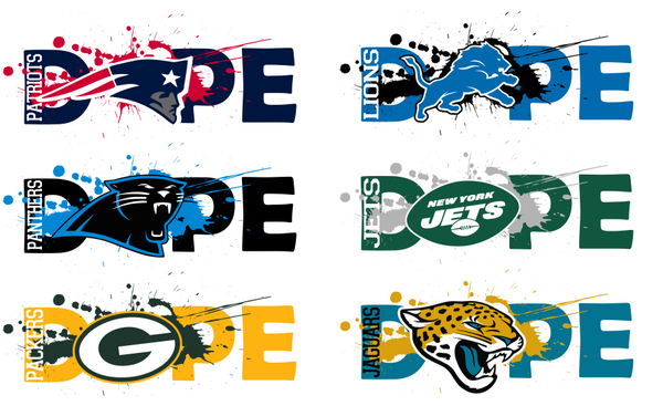 NFL Football DOPE BUNDLE 32 TEAMS SVG PNG Digital Design