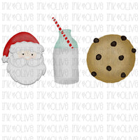 Santa Cookie Milk Sublimation Transfer