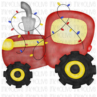 Christmas Tractor Sublimation Transfer