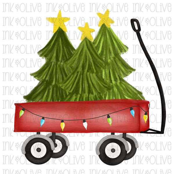 Christmas Wagon Sublimation Transfer