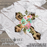Floral Cheetah Cross Sublimation Transfer