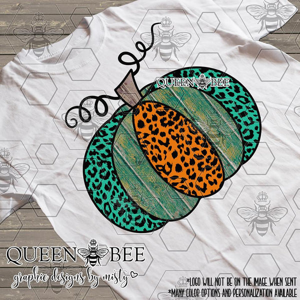 Cheetah Floral Pumpkin Sublimation Transfer