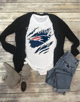 Patriots Shredded Claw Rip Sublimation Transfer