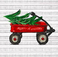 Wagon Tree Christmas Sublimation Transfer