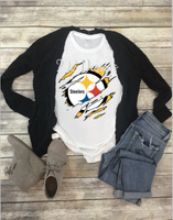 Steelers Shredded Claw Rip Sublimation Transfer