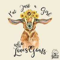 Im Just A Girl Who Loves Goats Sublimation Transfer