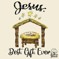 Jesus Best Gift Ever Manger Sublimation Transfer