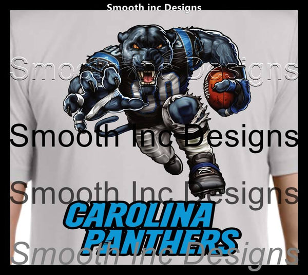 Running Carolina Panthers Football Sublimation Waterslide Transfer