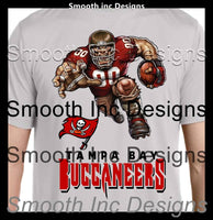 Running Buccaneers Football Sublimation Transfer