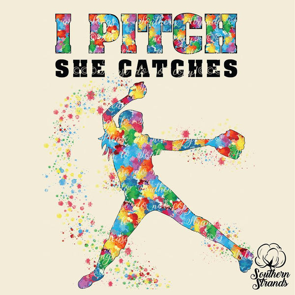 I Pitch She Catches Sublimation Transfer