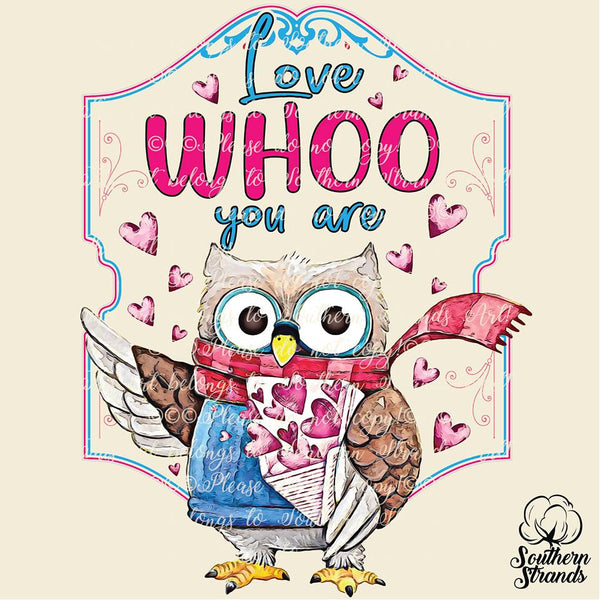 Love Whoo You Are Own Valentines Day Sublimation Transfer