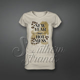 New Year Same Hot Mess Cheetah Print Glitter Sparkle Gold Sublimation Transfer