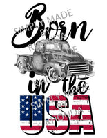 Born in the USA Sublimation Transfer