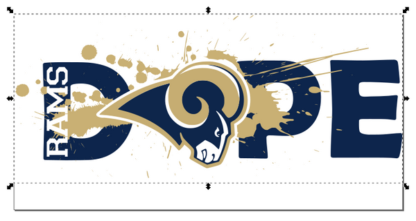 Los Angeles Rams Football DOPE SVG PNG Digital Design