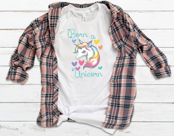 Born A Unicorn Sublimation Transfer