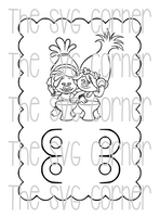 TROLL VALENTINE CRAYON CARD SVG FILE