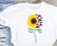 My Heart My Hero My Trucker Sunflower Sublimation PNG Digital Design