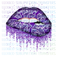 Wildcats  Dripping Lips Sublimation Transfer