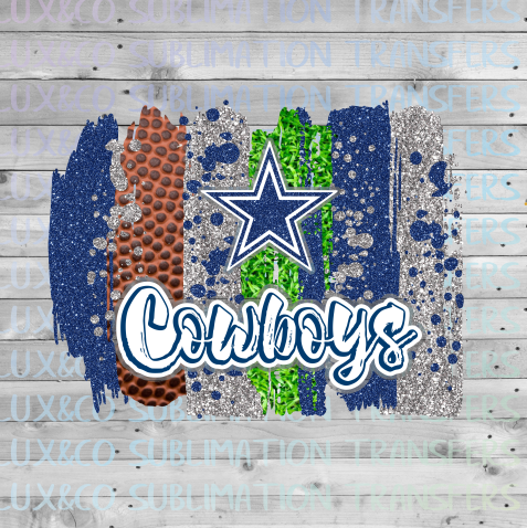 Dallas Cowboys Brush Strokes Sublimation Transfer