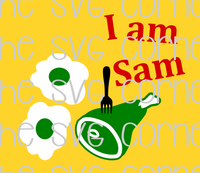 Dr. Suess I am Sam Green Eggs and Ham SVG File