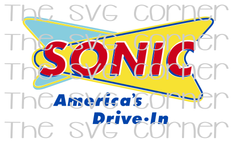 Sonic America's Drive In Logo SVG File