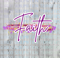 Faith Brush Stroke Sublimation Transfer