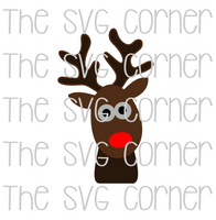 Reindeer Head Winter Christmas Holiday SVG File