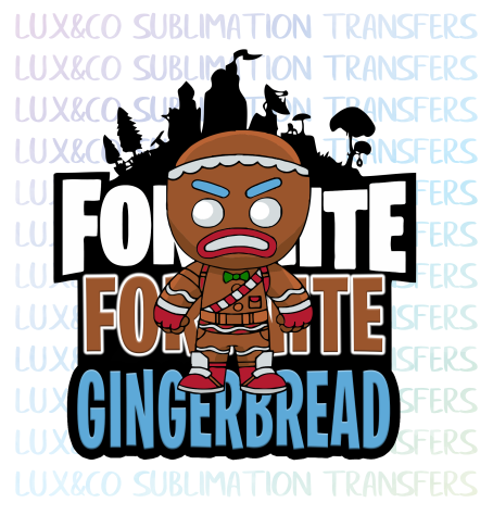 Fortnite Gingerbread Sublimation Transfer