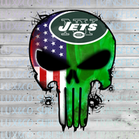 Jets Skull Football American Flag Sublimation Transfer