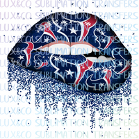 Houston Texans Football Dripping Lips Sublimation Transfer