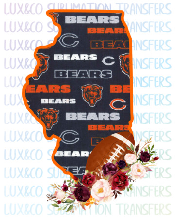 Illinois Chicago Bears PNG Sublimation Digital Download