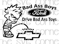 Bad Ass Boys Ford Chevy SVG File