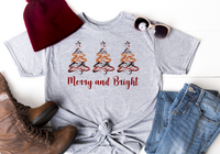 Merry and Bright Christmas Trees Sublimation Transfer