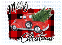 Merry Christmas Vintage Truck  Sublimation Transfer