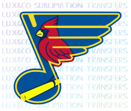 Blues Cardinals Sublimation Transfer