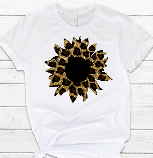 Sunflower Cheetah Leopard Sublimation Transfer