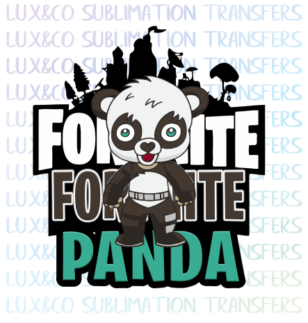 Fortnite Panda Sublimation Transfer