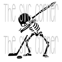 Dabbing Skeleton Hockey SVG File
