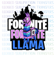 Fortnite Llama Sublimation Transfer