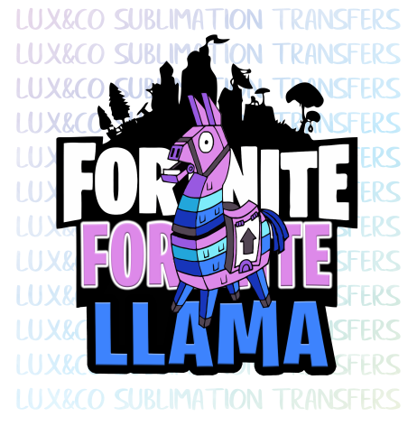 Fortnite Llama Sublimation Transfer