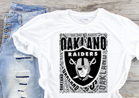 Oakland Raiders Sublimation Transfer