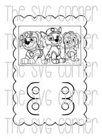 PAW PATROL VALENTINE CRAYON CARD SVG FILE