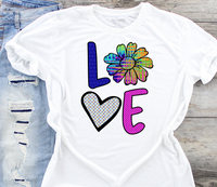 Love Peace Flower Power Sublimation Transfer