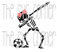 Dabbing Skeleton Soccer SVG File