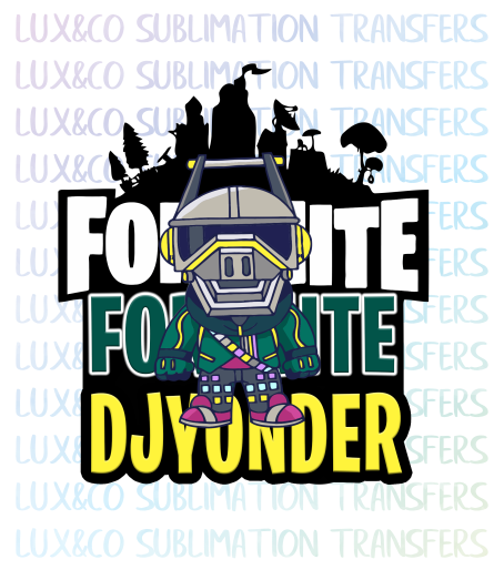 Fortnite DJ Yonder Sublimation Transfer