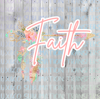 Faith Floral Arrow Sublimation Transfer