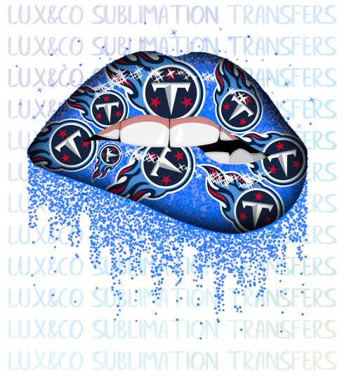 ***SALE*** Tennessee Titans Football Dripping Lips Sublimation Transfer