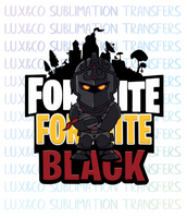 Fortnite Black Sublimation Transfer