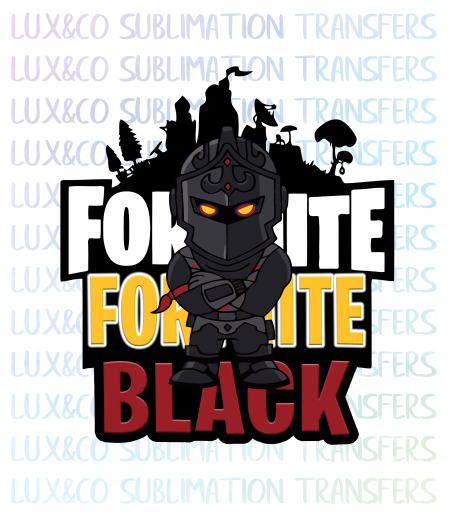 Fortnite Black Sublimation Transfer