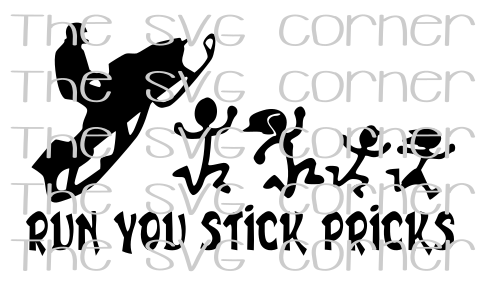 Run You Stick Pricks Snowmobile SVG File